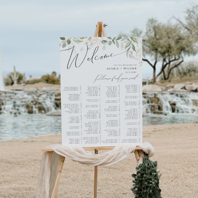 Whimsical Greenery | Alphabetical Seating Chart (Creator Uploaded)