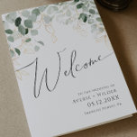 Whimsical Greenery and Gold | Folded Wedding Programme<br><div class="desc">Step into a world of enchantment with our whimsical greenery and gold | folded wedding program, perfect for your botanical spring boho wedding ceremony. Adorned with sage green eucalyptus and gold accents, this wedding program exudes elegance and modern whimsy. Imagine strolling through a magical summer garden, surrounded by the soothing...</div>