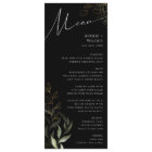 Whimsical Greenery Black and Gold Wedding Dinner