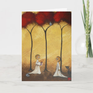 Whimsical Greeting Card Jar of Hearts