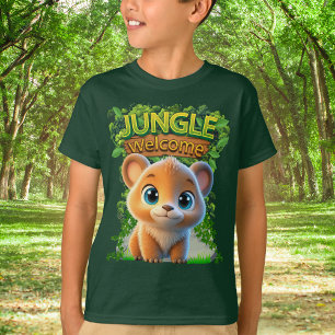 Whimsical Grizzly Bear Wildlife Animal Character🐻 T-Shirt