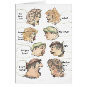 Whimsical guys and gals humorous birthday