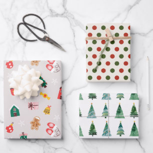 Whimsical Halloween and Fall Patterns Wrapping Paper Sheet