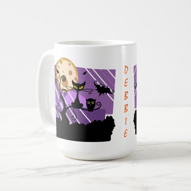 Whimsical Halloween Animals Coffee Mug (Front Left)