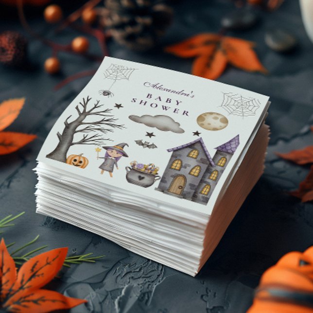 Whimsical Halloween Baby Shower Napkin (Creator Uploaded)