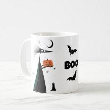 Whimsical Halloween 'BOO!' with Spooky Character 