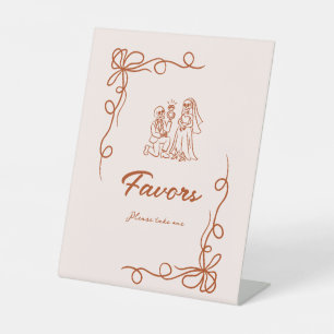 Whimsical Halloween Bridal Shower Favors Pedestal Sign