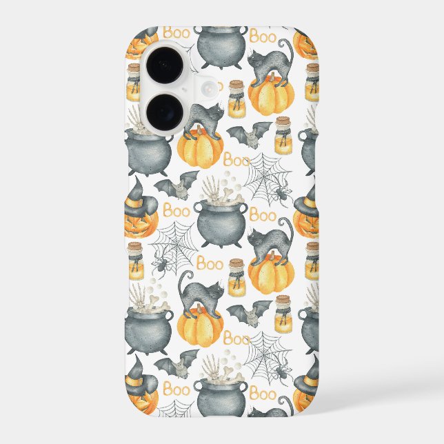 Whimsical Halloween Cauldron and Cats Pattern Samsung Galaxy S21 Case (Back)