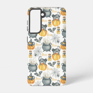 Whimsical Halloween Cauldron and Cats Pattern Samsung Galaxy Case