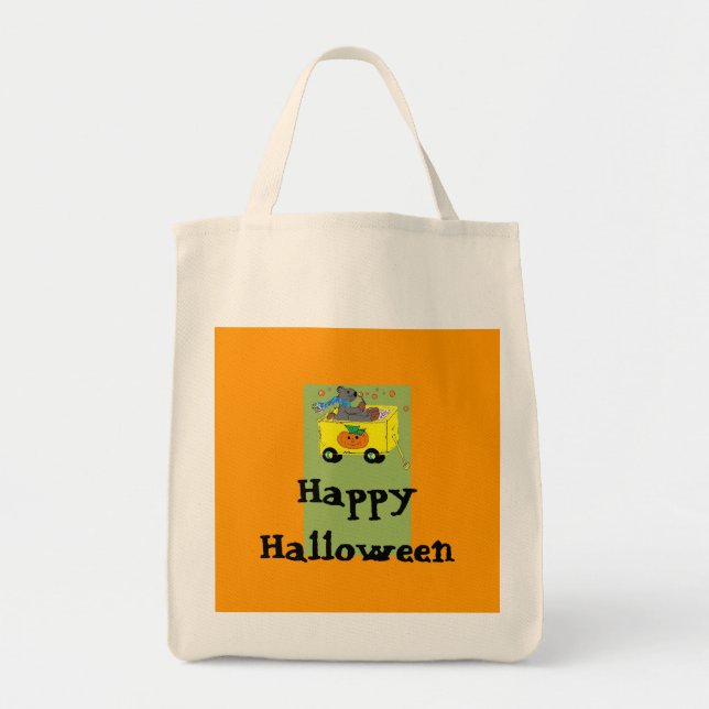 Whimsical Halloween Design Tote Bag (Front)