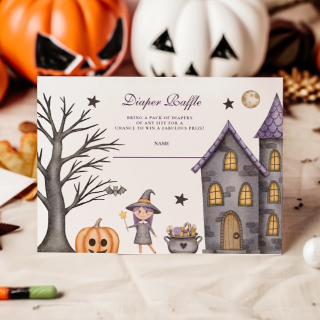 Whimsical Halloween  Diapper Raffle Enclosure Card (Creator Uploaded)