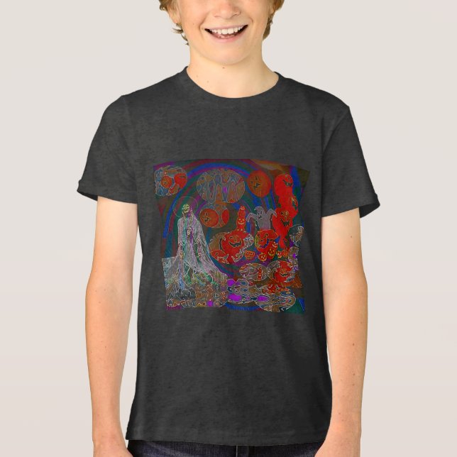 Whimsical Halloween Dreams Tri-Blend Shirt (Front)