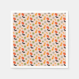 Whimsical Halloween Illustration Napkin