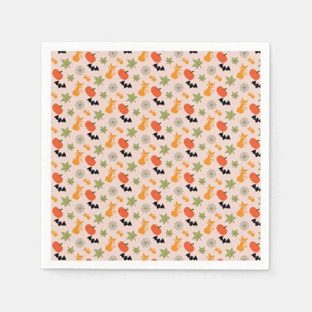 Whimsical Halloween Illustration  Napkin (Front)
