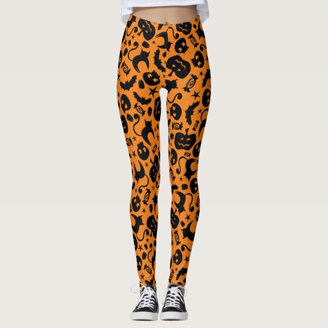 Whimsical Halloween Leggings (Front)