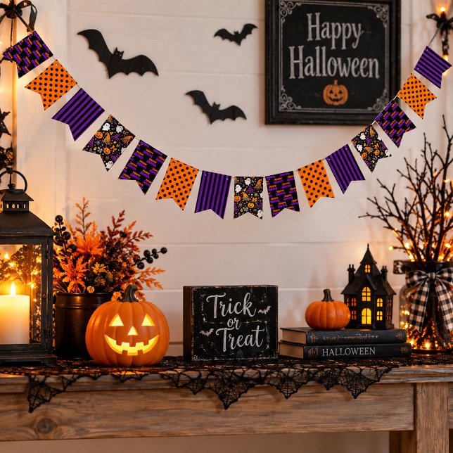 Whimsical Halloween Pattern  Bunting (Creator Uploaded)