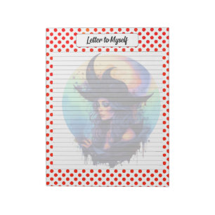 Whimsical Halloween Themed Letter to Self Notepad