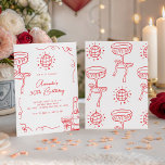 Whimsical Hand Drawn 30th Birthday Party Invitation<br><div class="desc">Turn 30 in style with this Whimsical Hand Drawn 30th Birthday Invitation featuring a disco ball, quirky bows, and a whimsical cocktail illustration. With playful charm and modern flair, this invite sets the tone for a fun, lighthearted celebration. Perfect for the birthday girl who loves a little sparkle, a little...</div>