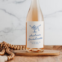 Whimsical Hand Drawn Blue Bachelorette