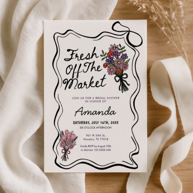 Whimsical Hand Drawn Bridal Shower  Invitation (Creator Uploaded)