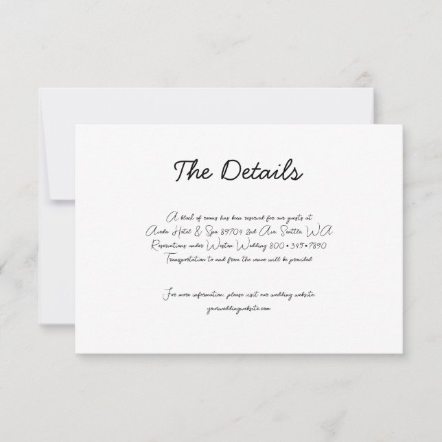 Whimsical Hand-Drawn Cake Wedding  RSVP Card (Front)