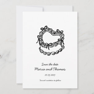 Whimsical Hand-Drawn Cake Wedding Save the Date