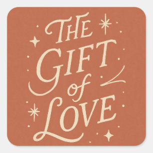 Whimsical Hand-Drawn Chalk-Style Typography Square Sticker