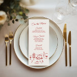 Whimsical Hand Drawn Christmas Dinner Menu<br><div class="desc">Celebrate in style with our quirky and whimsical Christmas dinner themed menu! This menu features a hand-drawn illustration of a Christmas dinner scene in a fun and playful style, accompanied by a casual, handwritten font that perfectly captures the excitement and joy of the occasion. The invitations come in the scheme...</div>
