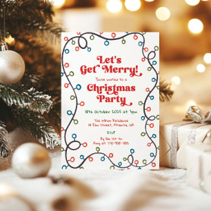 Whimsical Hand Drawn Christmas Party Invitation