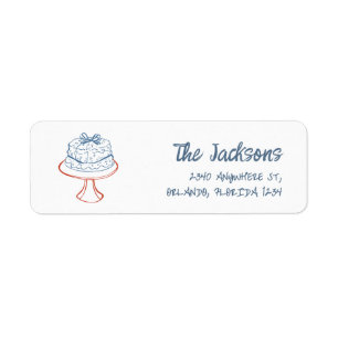 Whimsical Hand Drawn Christmas Return Address