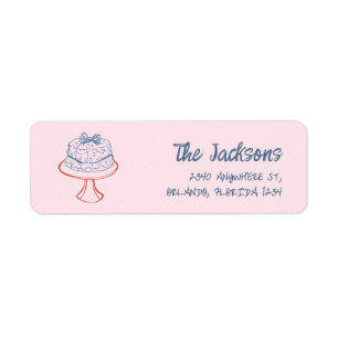 Whimsical Hand Drawn Christmas Return Address