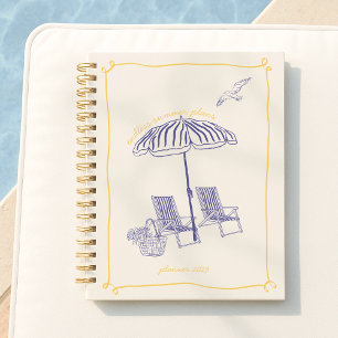 Whimsical Hand-Drawn Coastal Yearly Planner