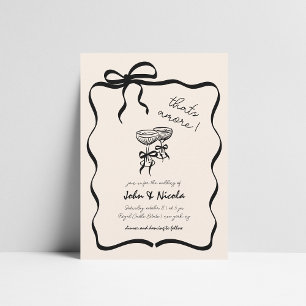 Whimsical Hand Drawn Cocktails Thats Amore Wedding Invitation
