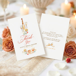 Whimsical Hand Drawn Earthy Small Thank You  Card