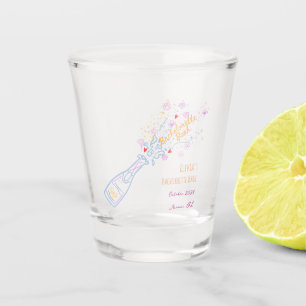 Whimsical Hand Drawn Floral Bachelorette Party Shot Glass