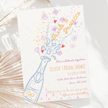 Whimsical Hand Drawn Floral Scribble Bridal Shower
