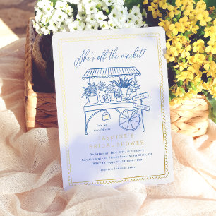 Whimsical Hand Drawn Flower Market Bridal Shower