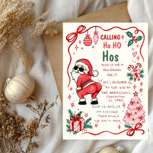 Whimsical Hand Drawn Friendsmas Christmas Party Invitation