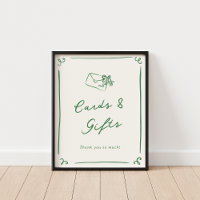 Whimsical Hand Drawn Green Cards & Gifts