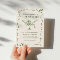 Whimsical Hand Drawn Green 'Tini Bit Older