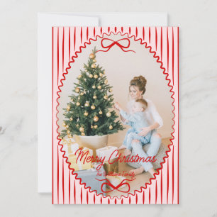 Whimsical Hand Drawn Handwritten Christmas Photo Holiday Card