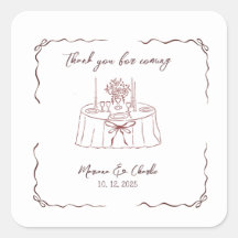 Whimsical Hand Drawn Illustrated Wedding