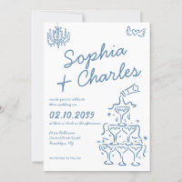 Whimsical Hand Drawn Illustrations Doodles Wedding
