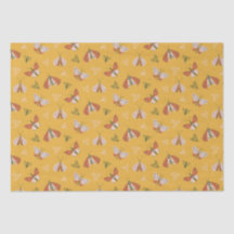 Whimsical hand drawn moths boho pattern