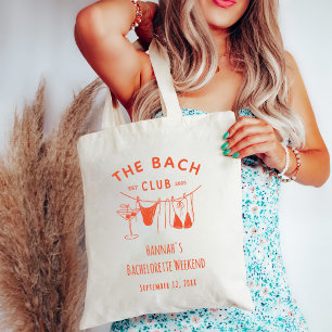 Whimsical Hand Drawn Orange Cocktail Bachelorette Tote Bag