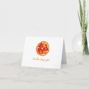 Whimsical Hand-Drawn Oranges Personal Stationery Note Card