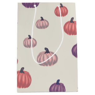 Whimsical Hand-Drawn Pumpkin Pattern Gift Bag