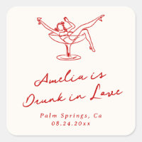 Whimsical Hand Drawn Red Bachelorette