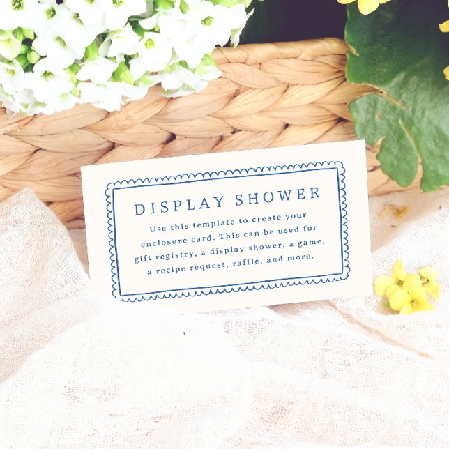 Whimsical Hand Drawn Retro Frame Bridal Shower Enclosure Card (Creator Uploaded)