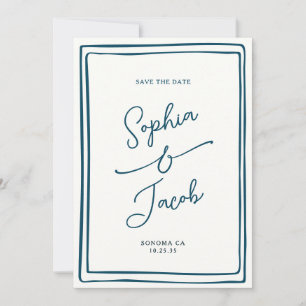 Whimsical Hand Drawn Save The Date Wedding